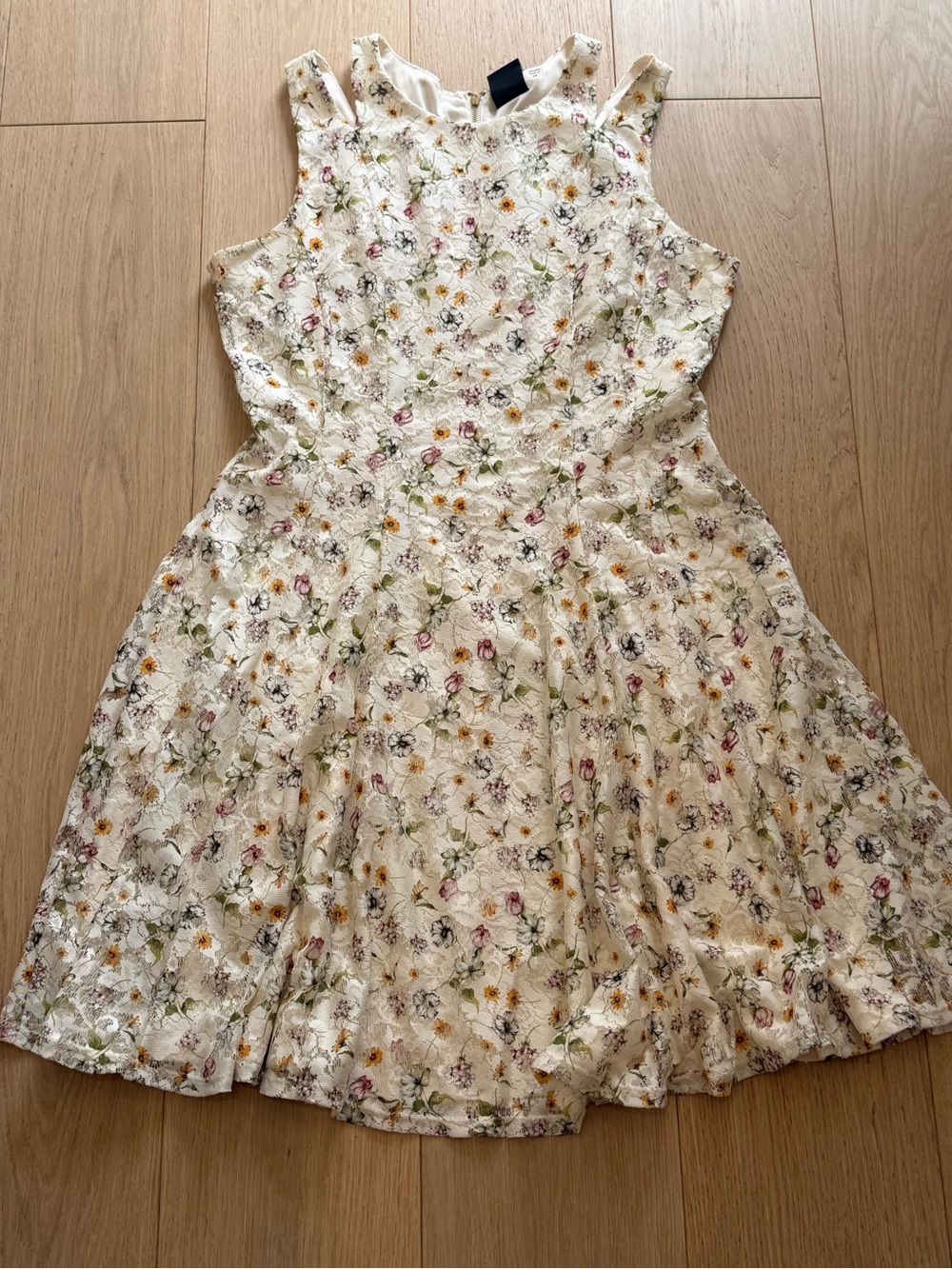 BNWOT Floral Lace Fit & Flare Romantic Garden Party Cottagecore Wedding Guest - Picture 3 of 8